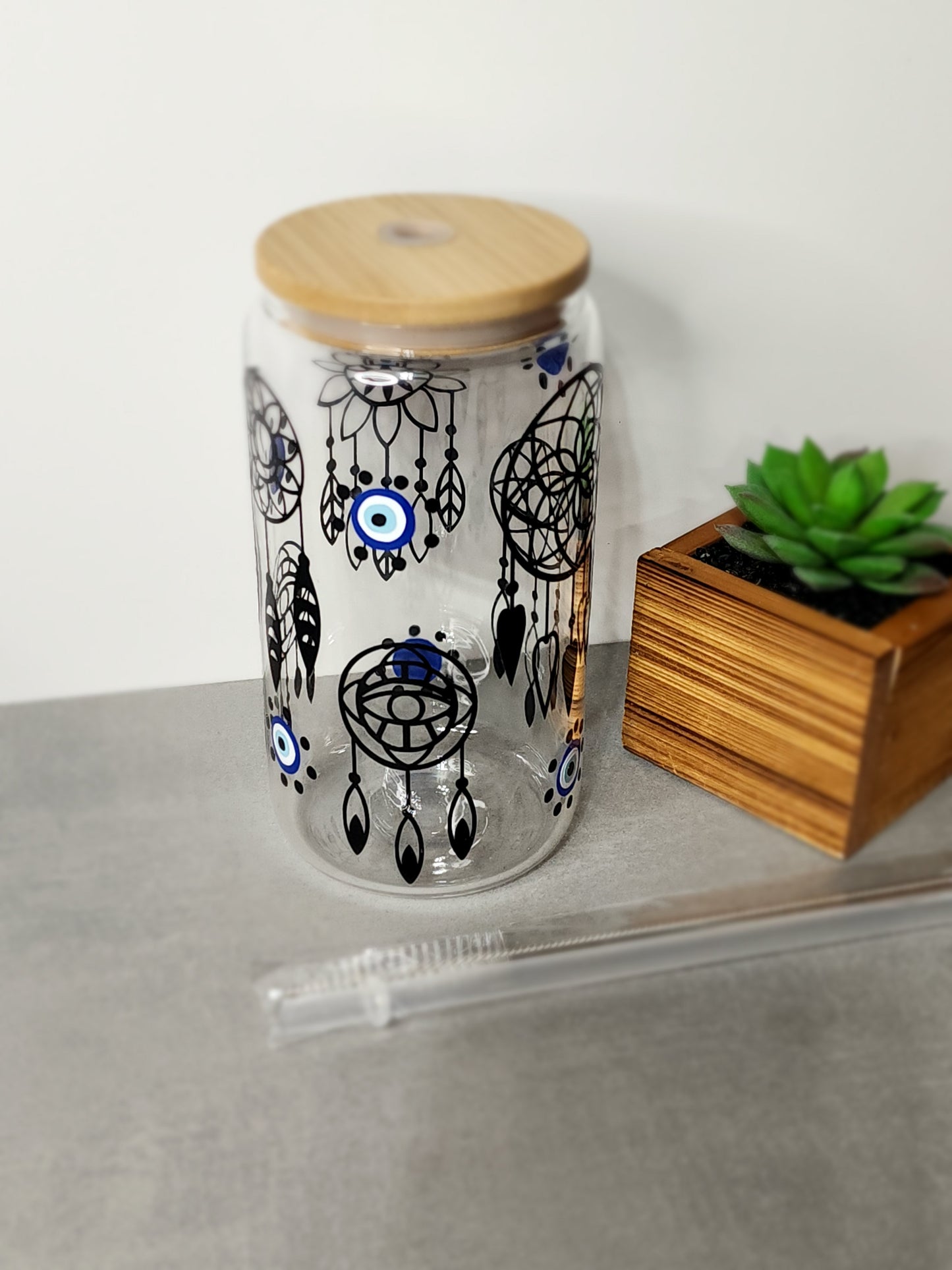 Dream Catcher glass can!