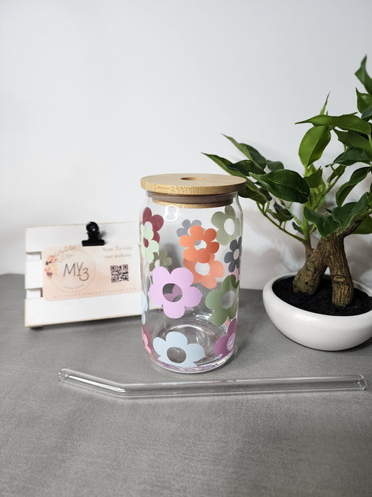 Retro flowers cup